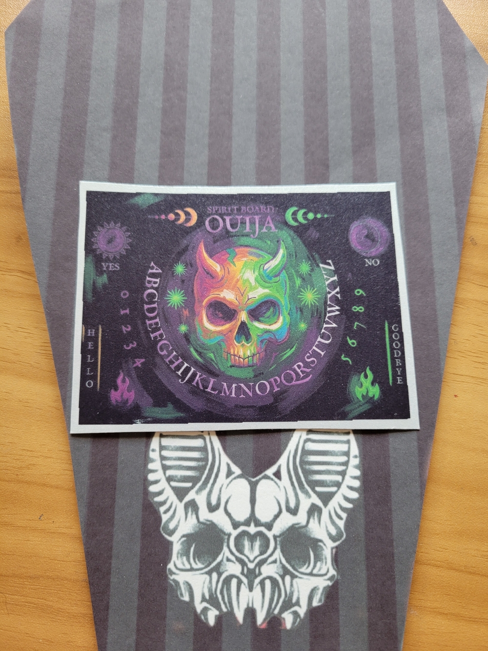 💀NEW💀 Hand Crafted Multicolor Gothic Skull Ouija Magnet